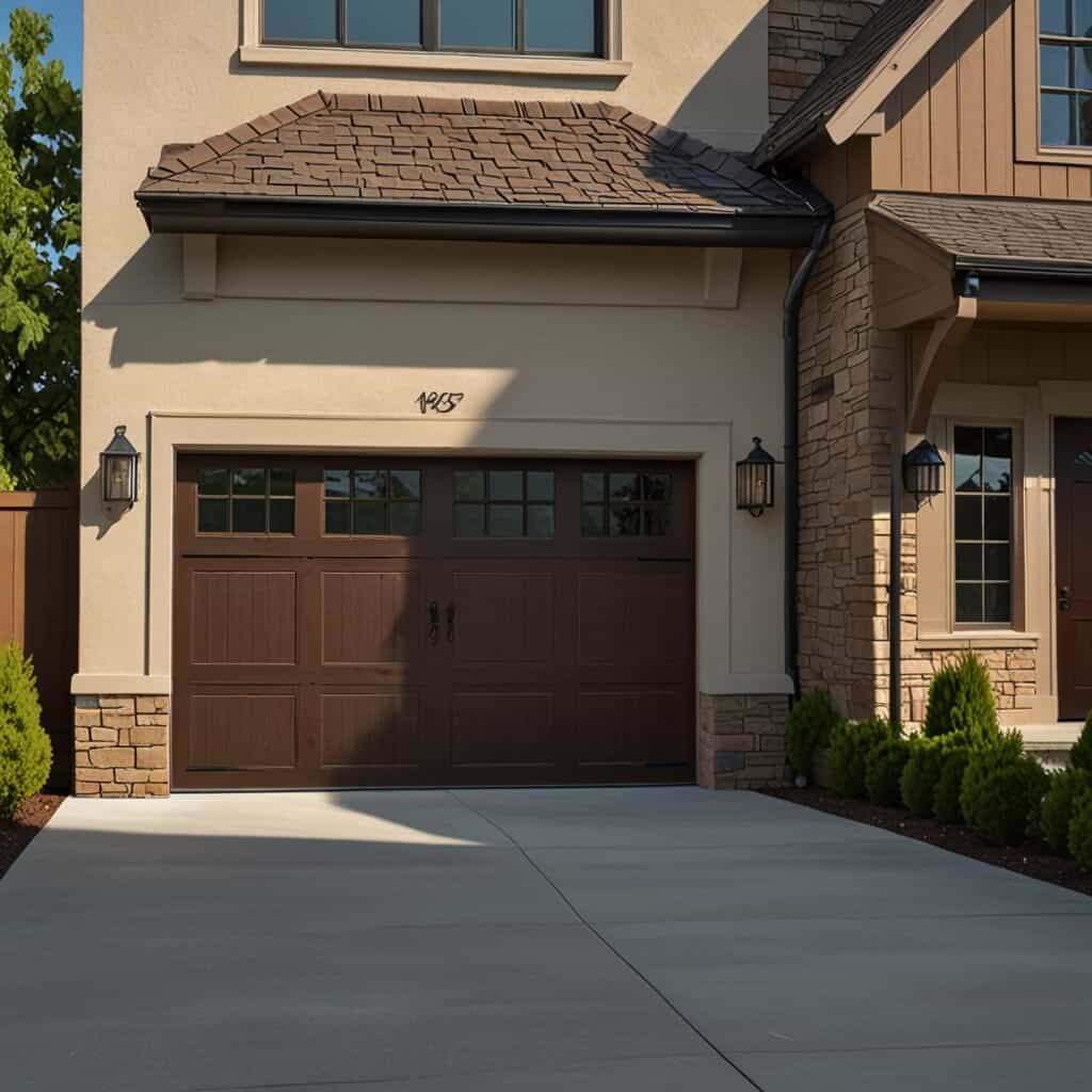 vertical timber batten garage door